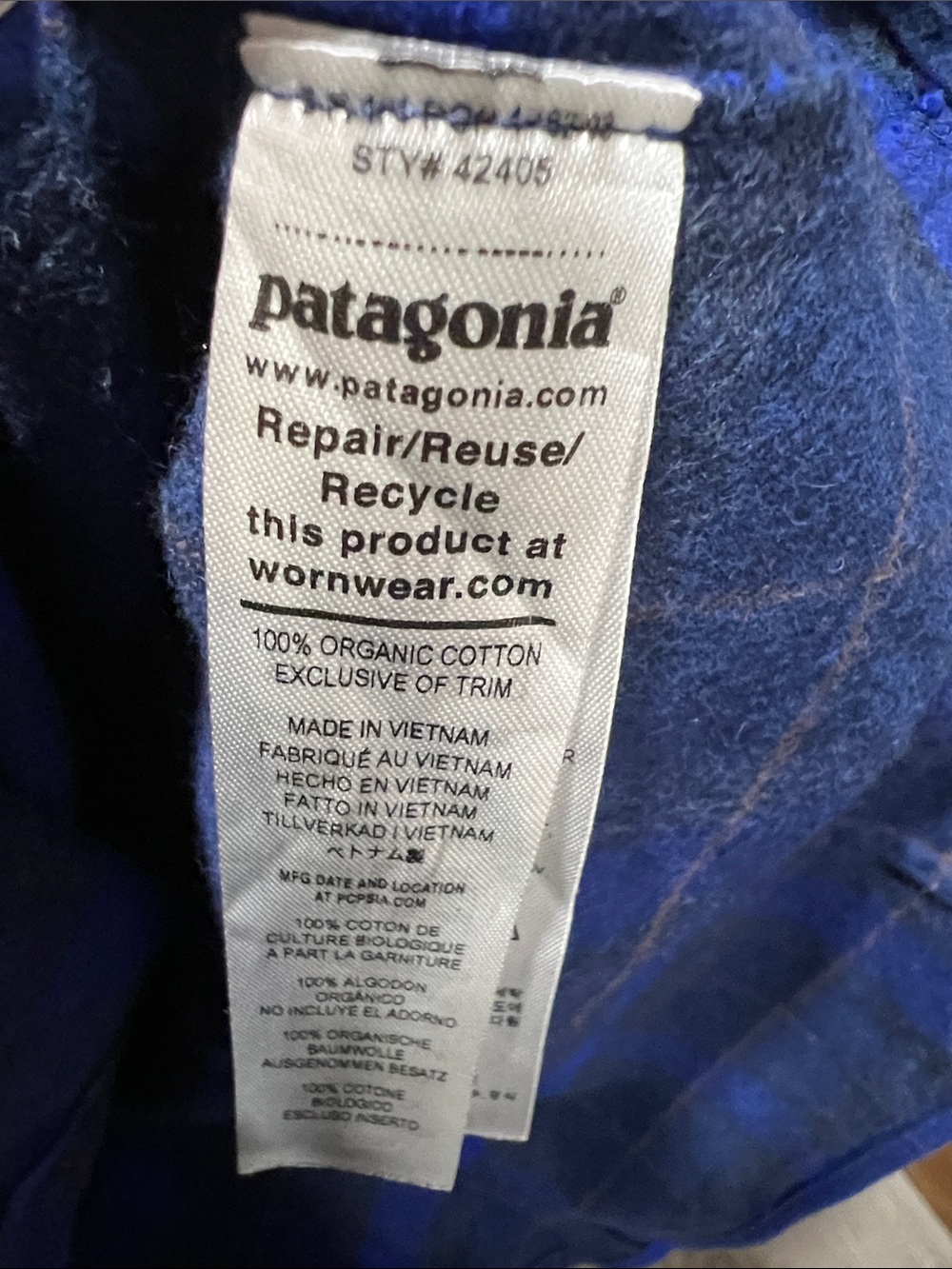 Patagonia Women’s organic cotton midweight flannel shirt size XS - Picture 5 of 5